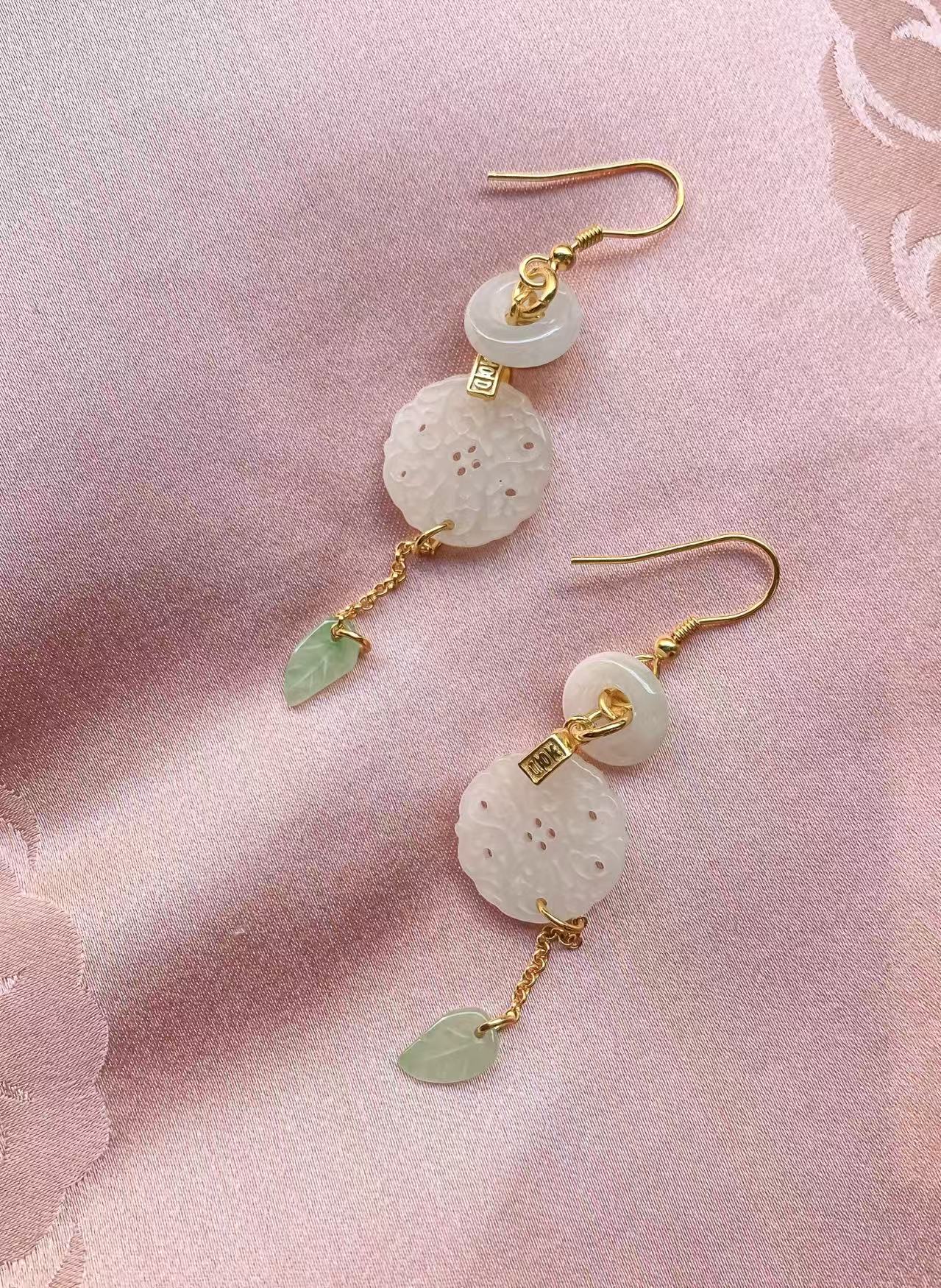 Jade earrings