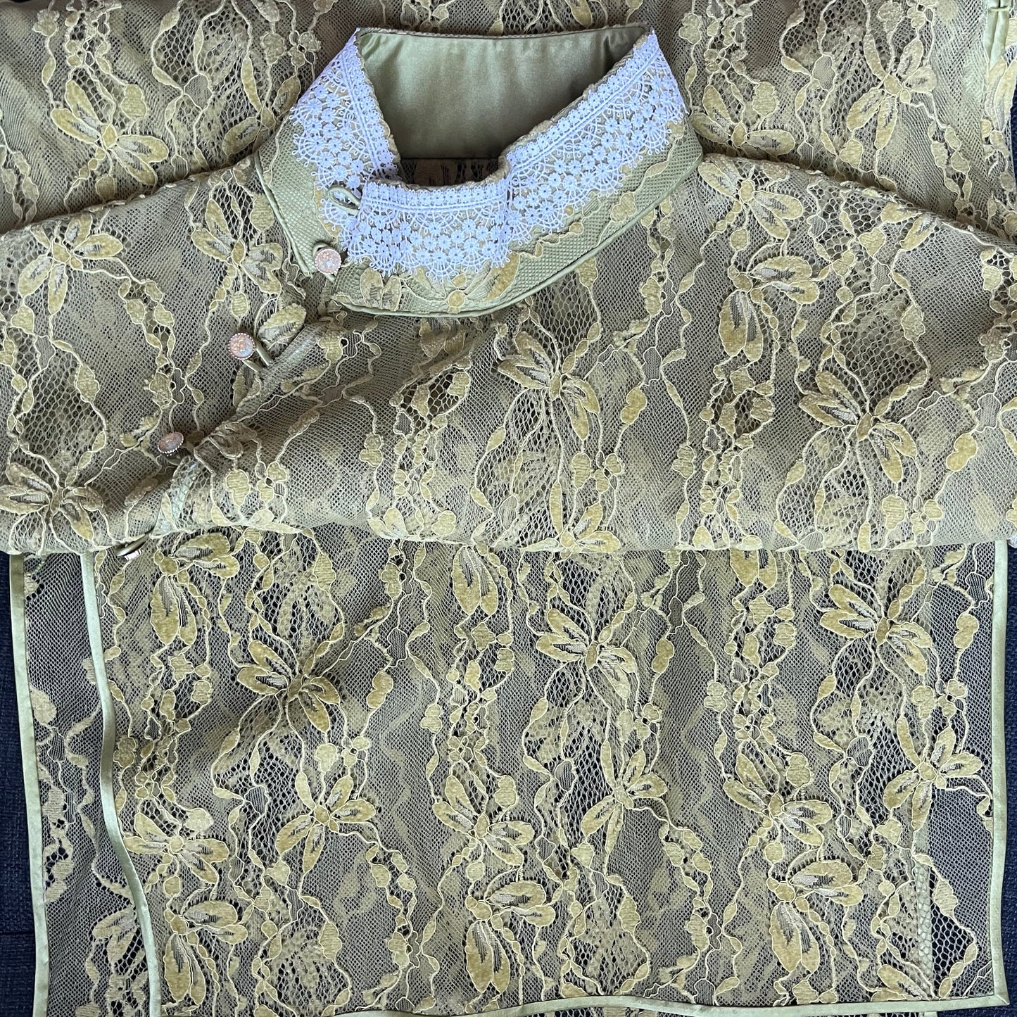 drop sleeve long cheongsam